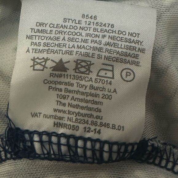 TORY BURCH Blue Baltic Sea Dream Catcher Dress MED Cap Sleeve V Neck Casua - Picture 13 of 13